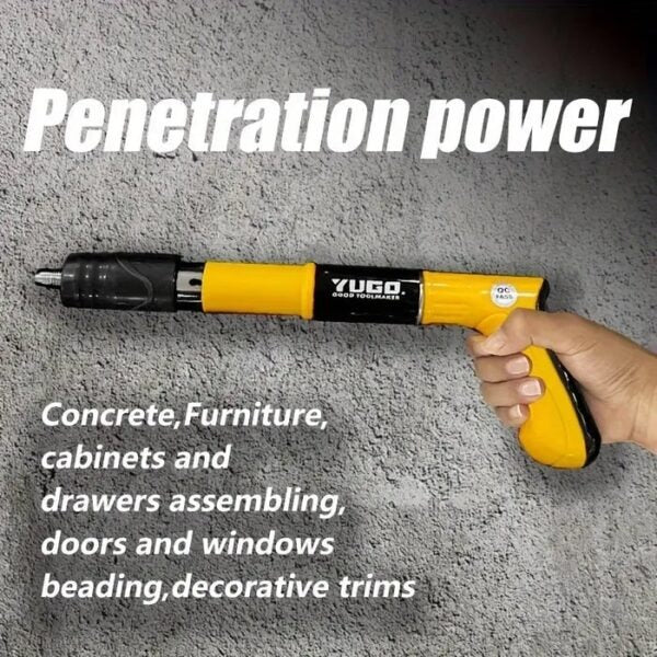 Concrete Nail Gun Kit with Free Nails,5 Speed Adjustable Manual Steel Nail Gun